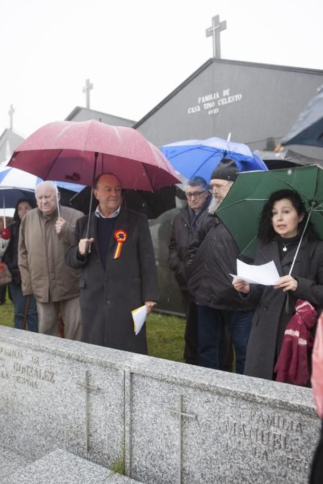 Homenaje en memoria de José Maldonado en el cementerio de La Espina, Salas