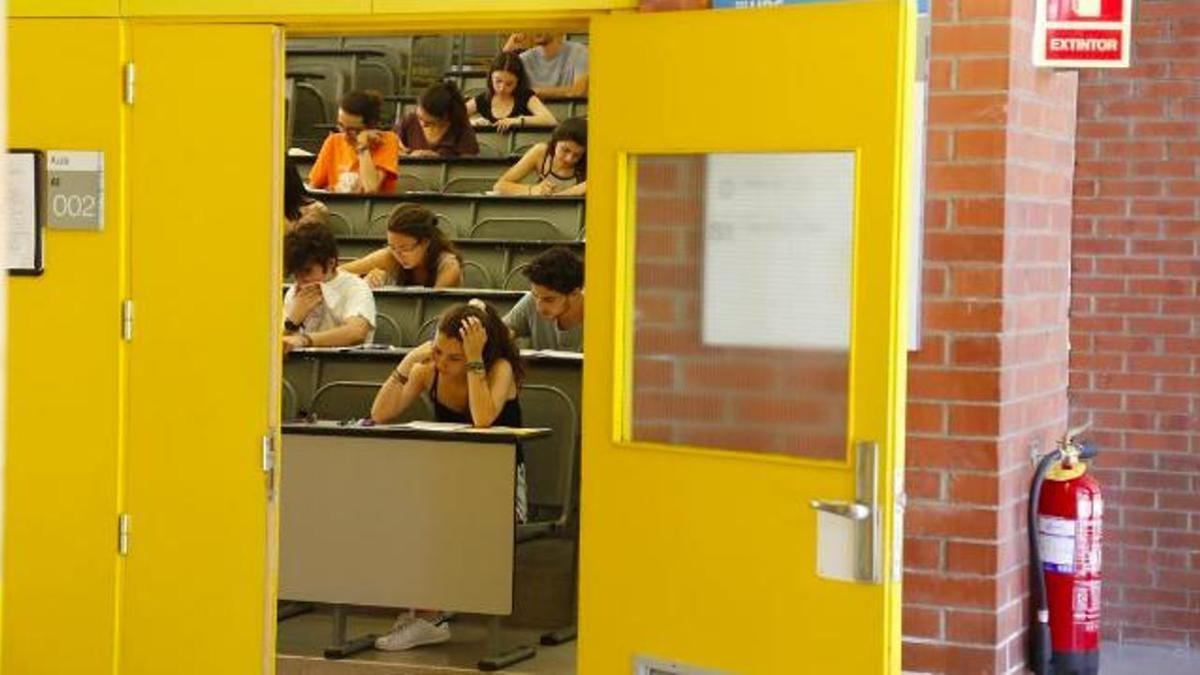 Aula de la Universitat Politècnica de Catalunya.