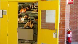 Aula de la Universitat Politècnica de Catalunya.