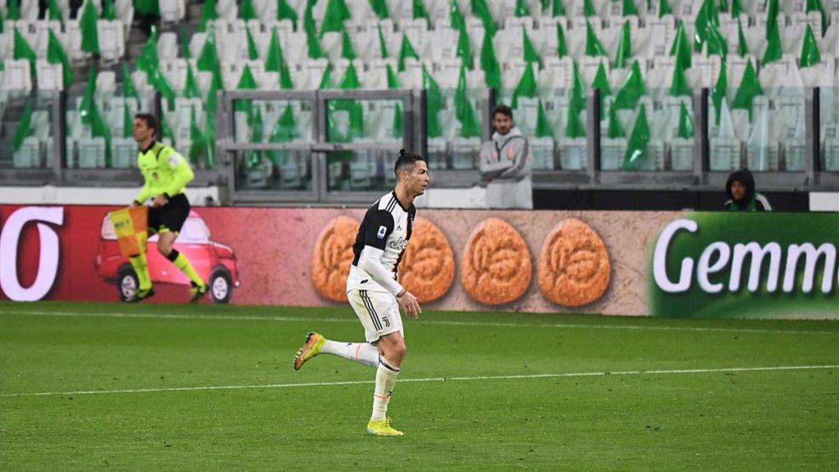 Cristiano Ronaldo, durante el último encuentro de la Juventus.