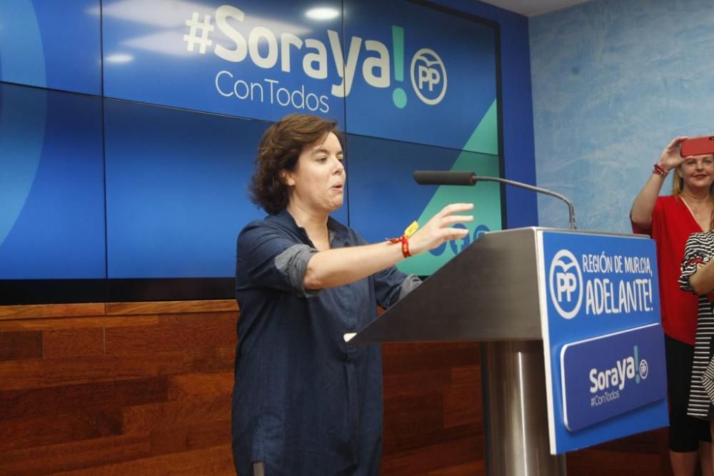 Soraya Saénz de Santamaría, de visita en Murcia
