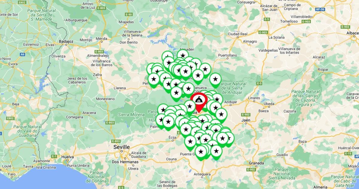 Imagen del mapa interactivo de la iniciativa Córdoba: Provincia de Oportunidades.