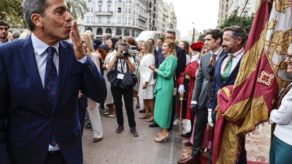 carlos Mazón durante la procesión Civica del año pasado.