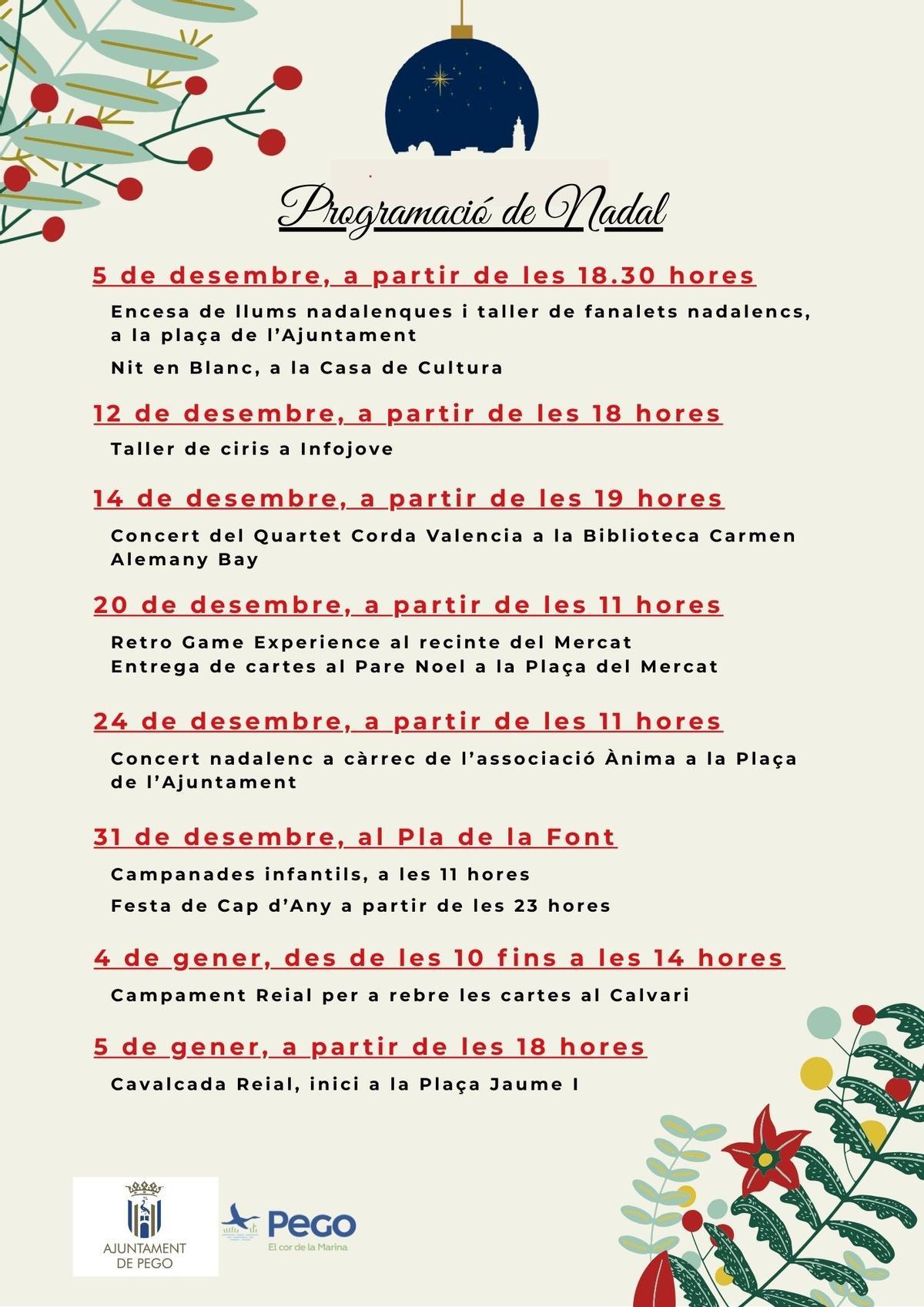 La programació de Nadal de Pego