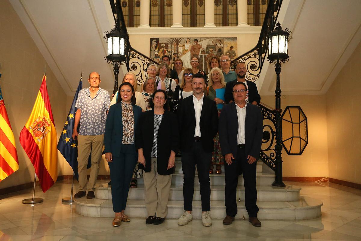 Los responsables de los cuatro archivos principales de la provincia de Alicante, en la Diputación Provincial
