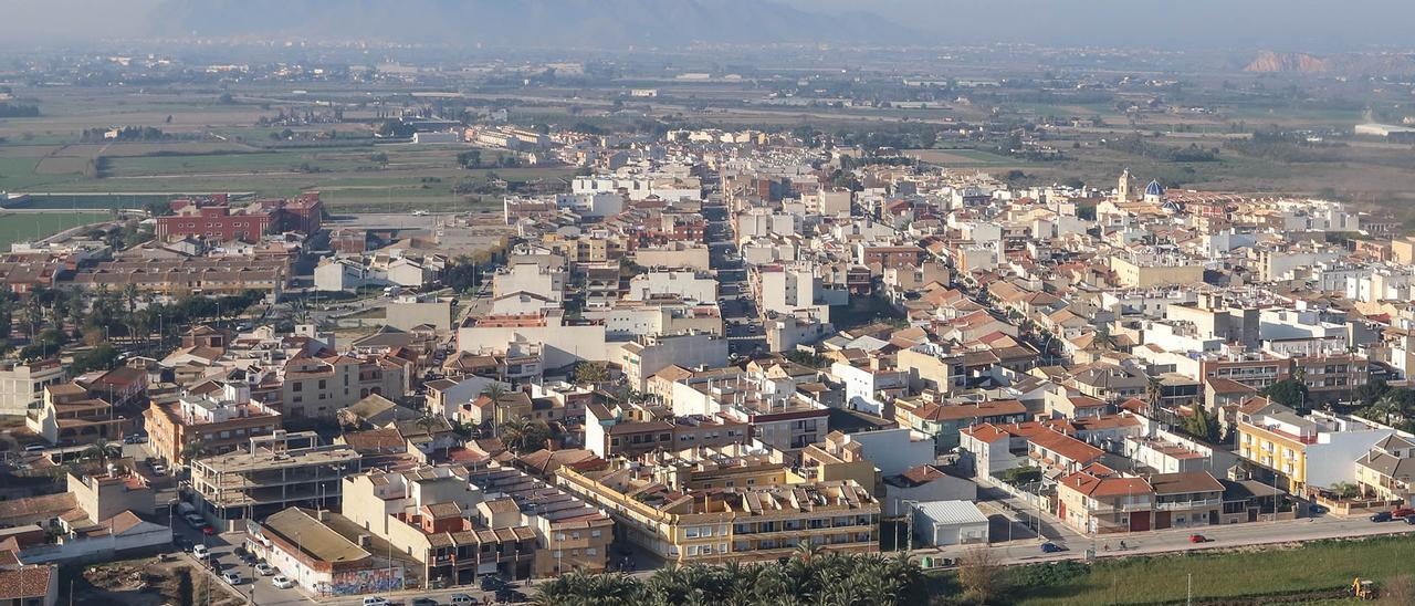 Vista aérea del municipio de Catral