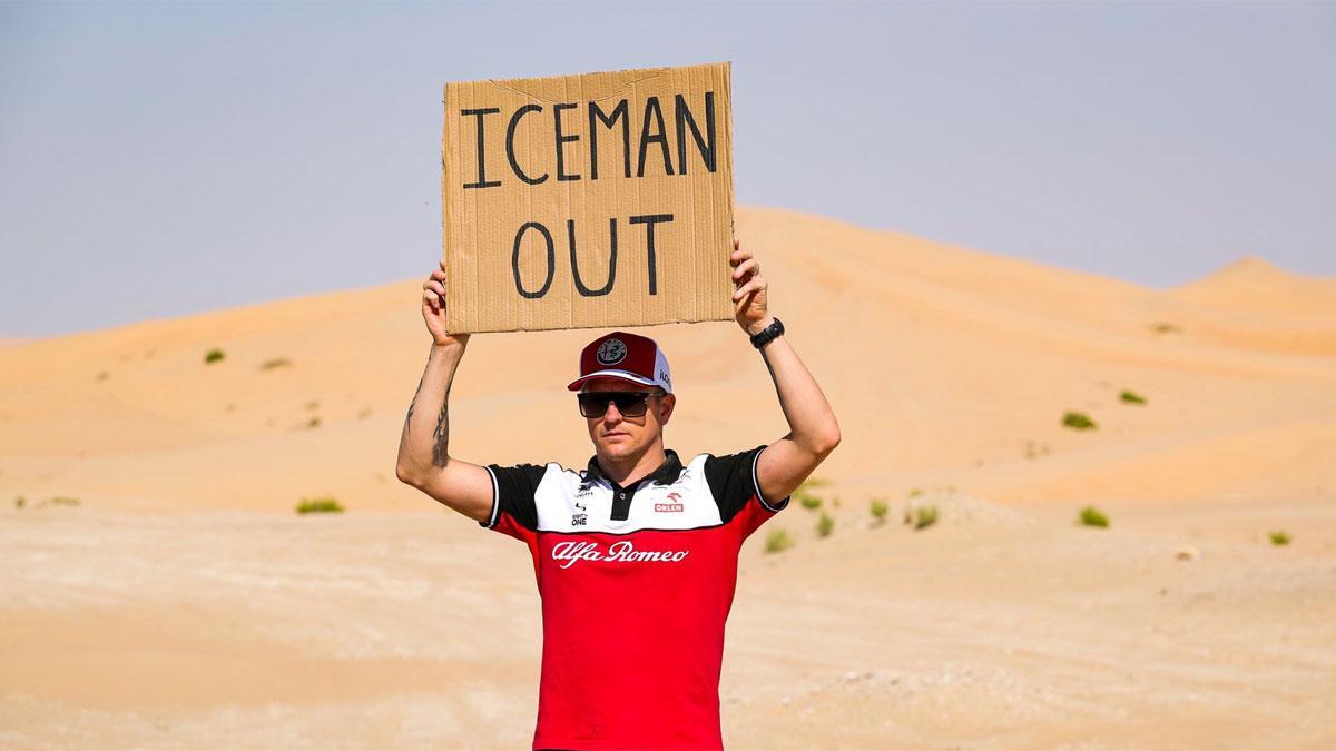 Raikkonen bromeó con su adiós a la Fórmula 1