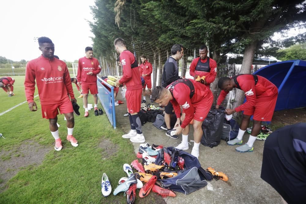 El Real Mallorca entrena en la ciudad deportiva del Alavés