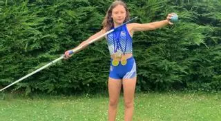 La naveta Naya Cueva, campeona de Asturias en varias modalidades atléticas