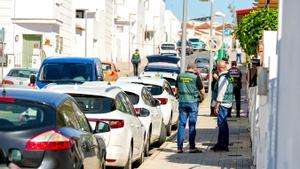 Lugar donde produjo el crimen en Cartaya (Huelva).