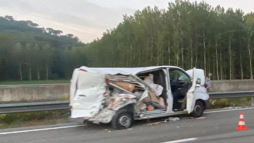 Un dels vehicles implicats en l&#039;accident de trànsit de Fogars