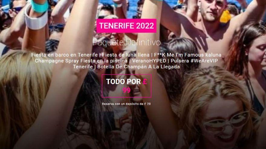 Eventos &quot;traviesos&quot; y &quot;cócteles de sexo&quot; en la playa, el reclamo de una agencia para vender viajes a Canarias