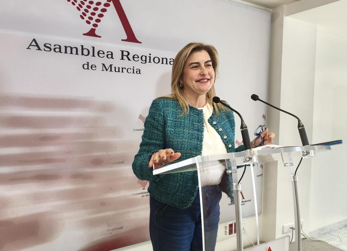 Carmina Fernández, este martes en la Asamblea.