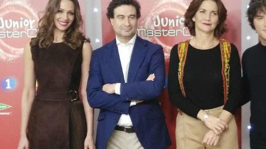 La presentadora Eva González y los miembros del jurado de &#039;MasterChef Junior&#039;.