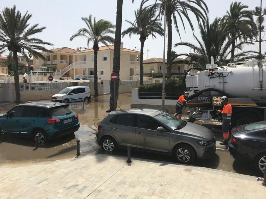 Vertido de aguas fecales en Orihuela Costa