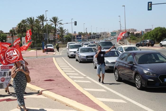 Protesta del sector de la hostelería en La Manga