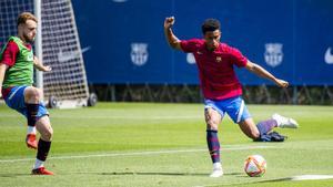 Álex Balde, titular el pasado domingo con el primer equipo en Getafe, regresa con el filial para ocupar el carril izquierdo