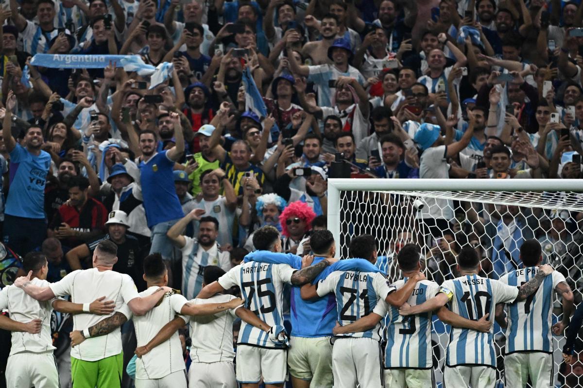 Así celebraron Messi y Argentina el pase a la final Así celebraron Messi y Argentina el pase a la final