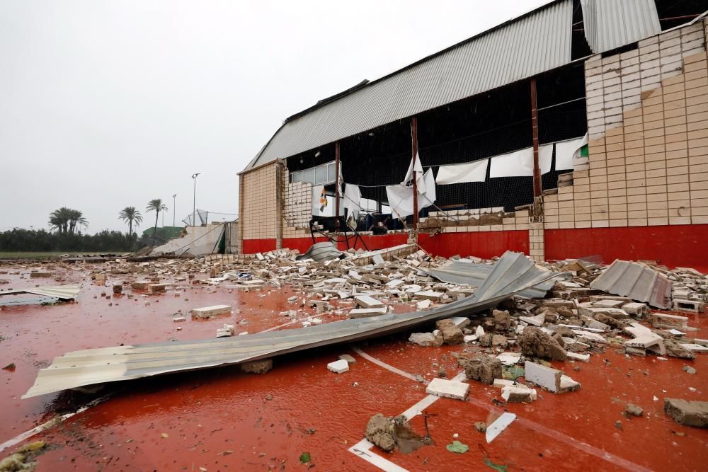 Efectos del tornado en Dénia