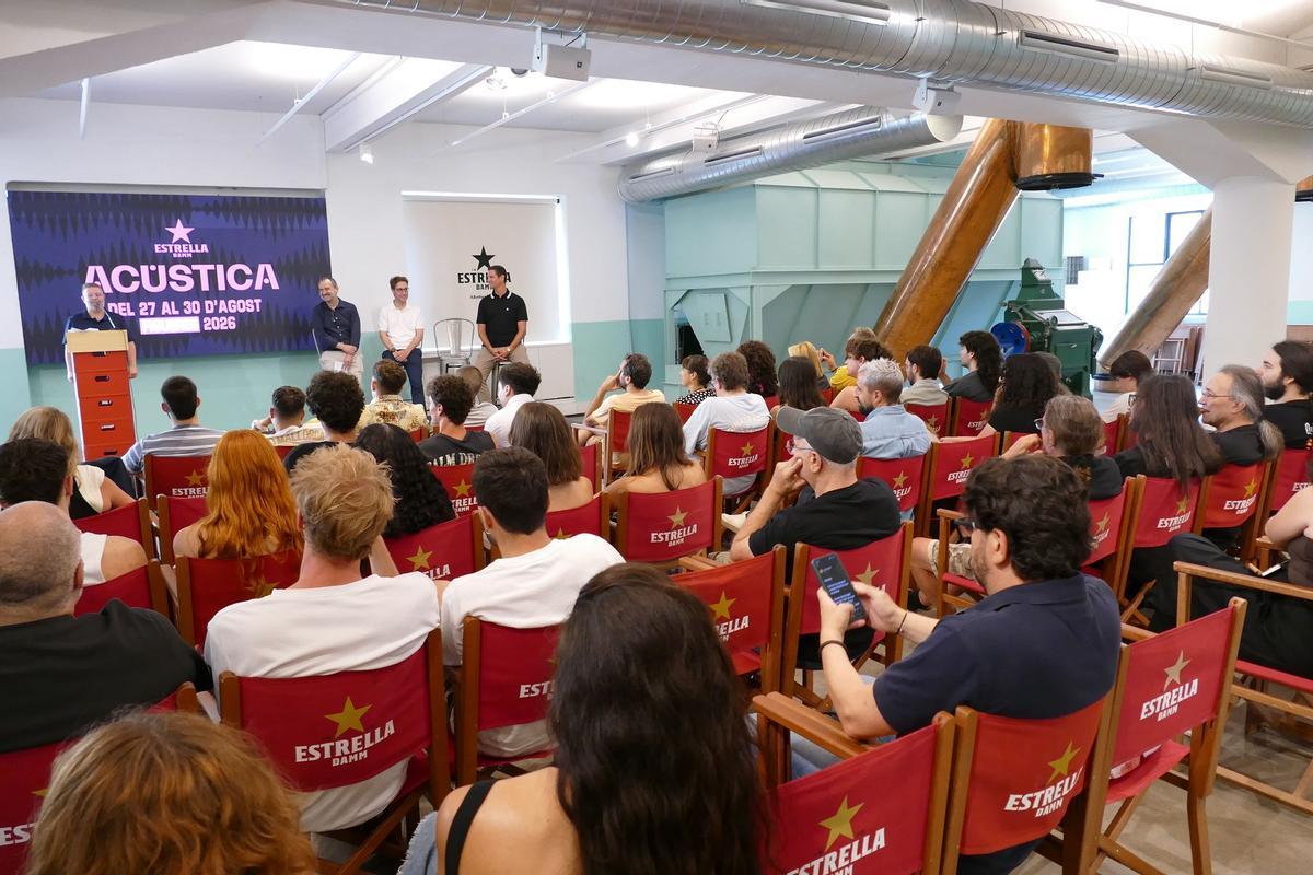 La presentació de l'Acústica 2026 a l'Antiga Fàbrica Estrella Damm
