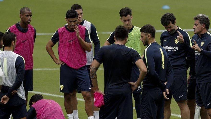 Imagen de un entrenamiento malaguista