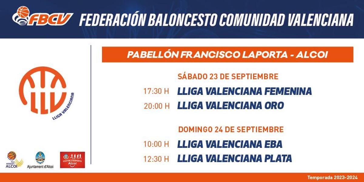 Programación de las finales de la Lliga Valenciana.