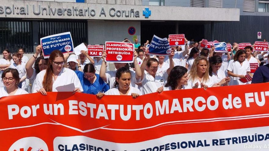 Concentración a las puertas del Hospital de A Coruña. | LOC