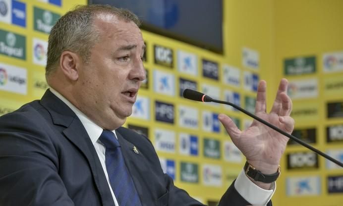 LAS PALMAS DE GRAN CANARIA A 23/05/2017. Rueda de prensa del Presidente de la UD Las Palmas Miguel Ángel Ramírez para hacer balance de la temporada 2016-17.  FOTO: J.PÉREZ CURBELO