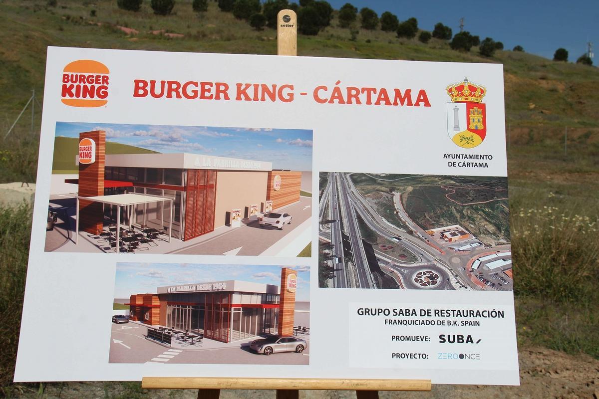 El primer Burger King de Cártama estará situado en una zona estratégica.