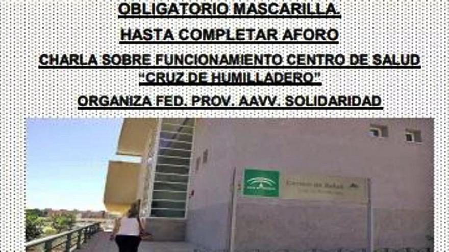 Anuncio de la reunión de este jueves sobre el centro de salud de la Cruz del Humilladero.