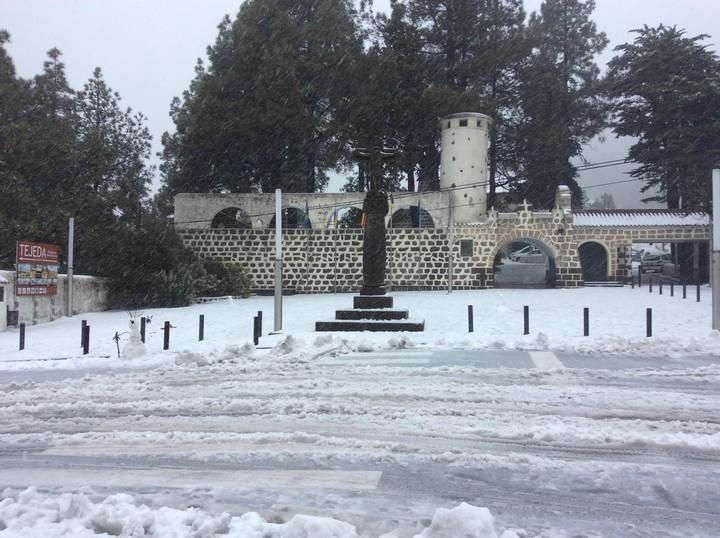 Así nevó en 2016 en la cumbre de Gran Canaria.