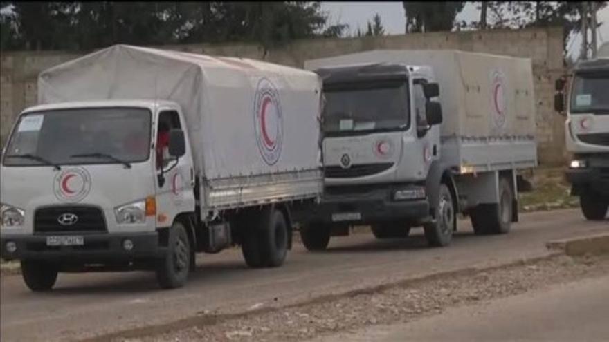Llega un convoy de ayuda humanitaria a Madaya (Siria)