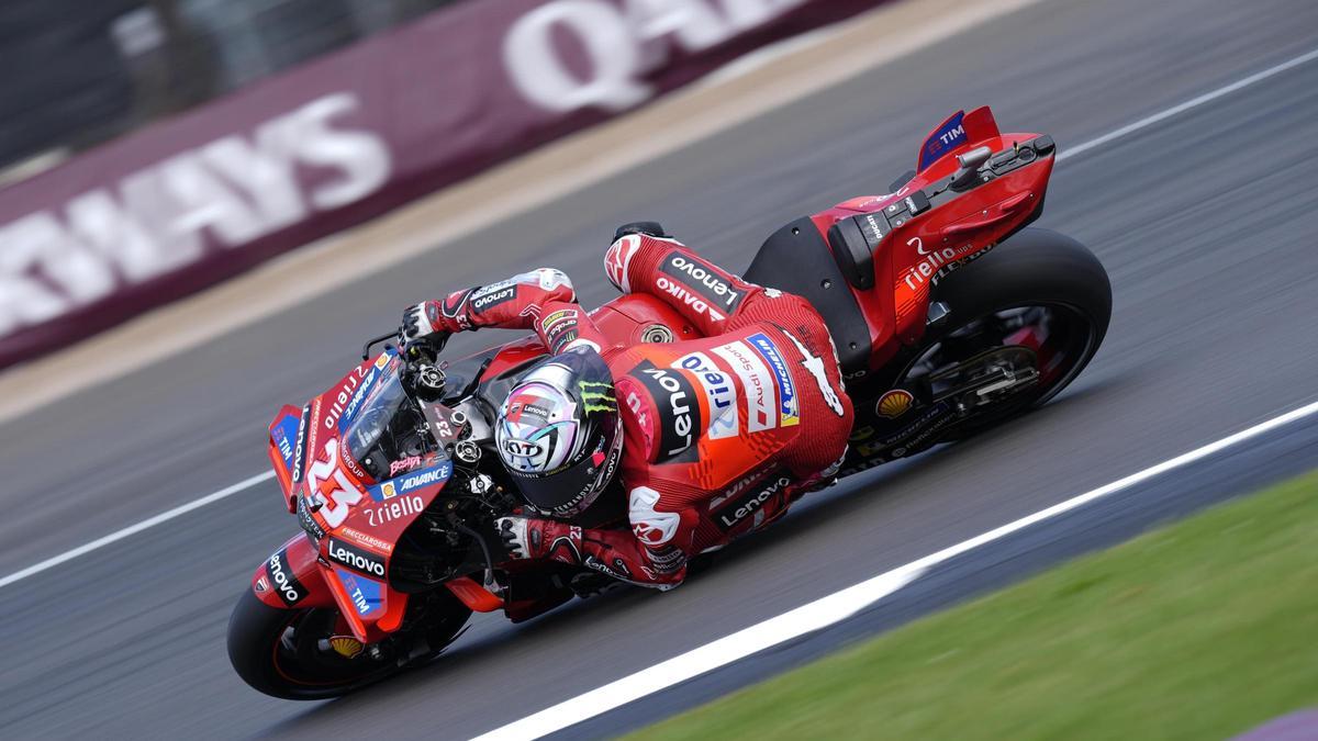 Enea Bastianini, en el circuito de Silverstone.