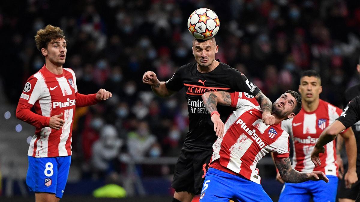 Resumen, goles y highlights del Atlético 0-1 Milan de la jornada 5 de la Champions