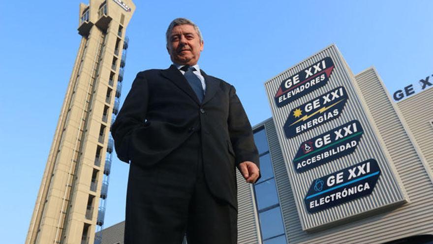 El director general de GE XXI, Salvador Alarcón, en la sede de la empresa en el PTA de Málaga.