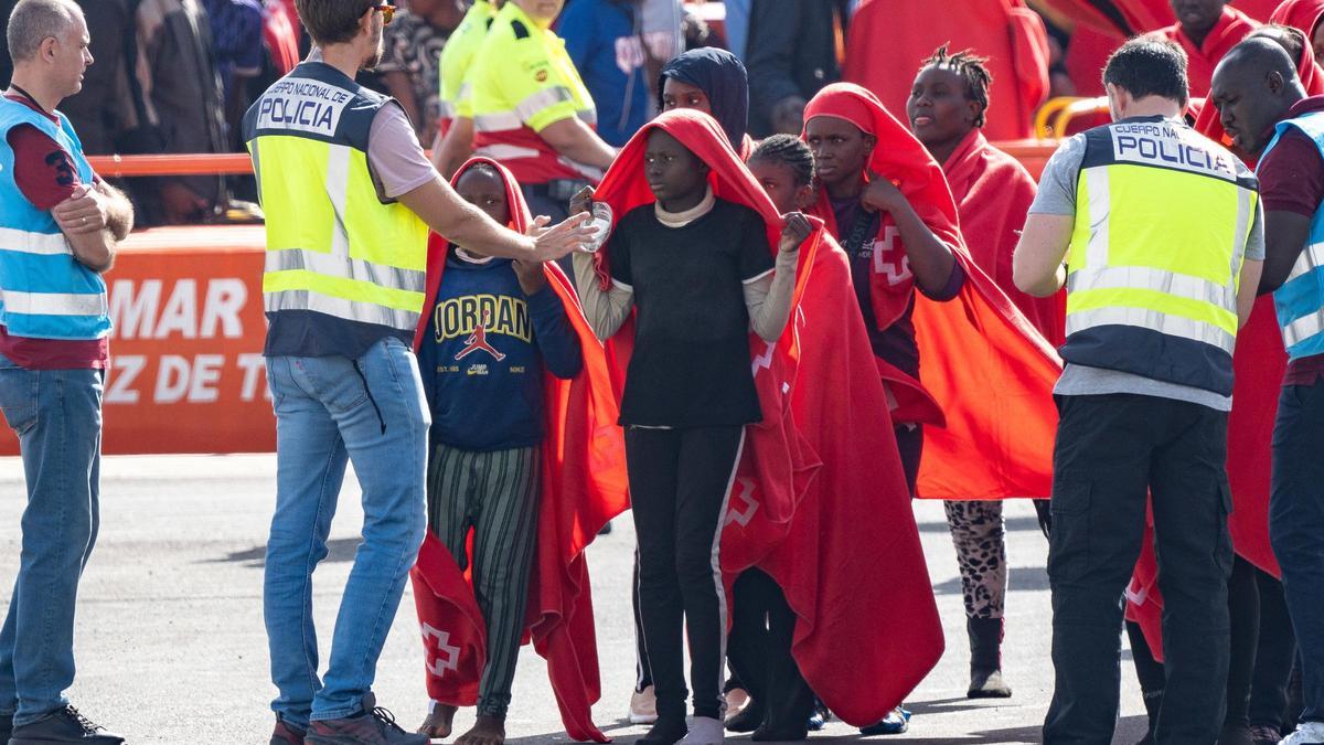 Menores migrantes llegados a Lanzarote.