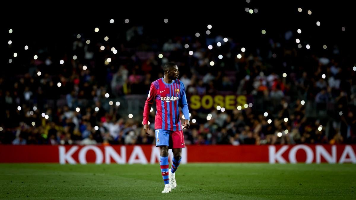 Dembélé, en el Camp Nou