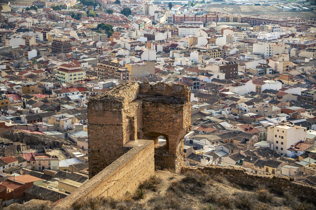 Vista de la ciudad de Jumilla desde el castillo