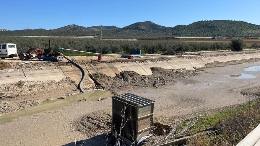 Las obras en el Cordobilla permitirán el riego con agua de más calidad a 2.500 agricultores de la Campiña