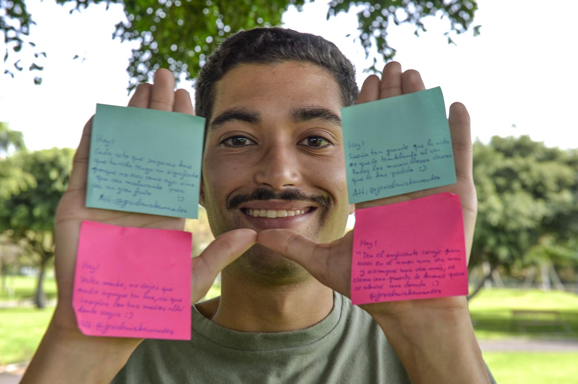 Jeziel Ruiz y sus mensajes positivos alrededor de la ciudad
