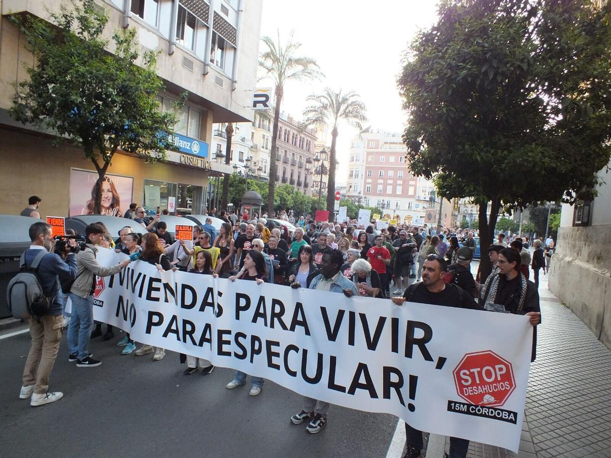 Manifestación para reivindicar el derecho a la vivienda