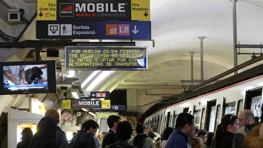 El congrés mundial de mòbils arrenca amb la convocatòria de vaga al Metro