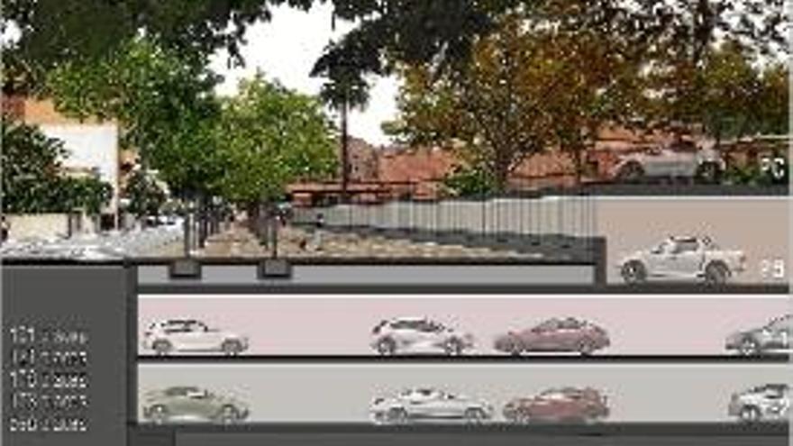 Recreació del futur aparcament de la Corxera.