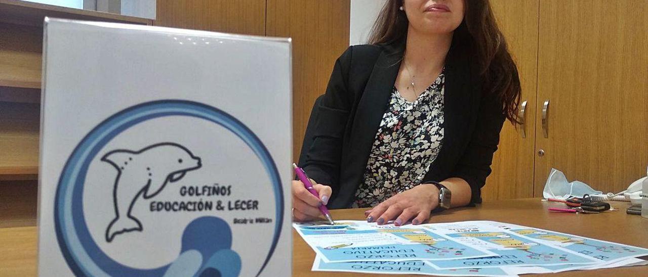 Beatriz Millán, ayer, en la sede de Golfiños Educación e Lecer en el Viveiro de Empresas.