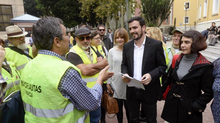 Alberto Garzón, en su visita a Murcia.