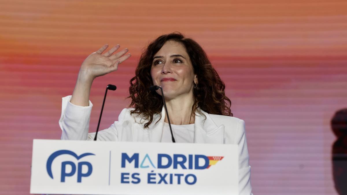 Isabel Díaz Ayuso durante las jornadas del PP de Madrid sobre la familia.