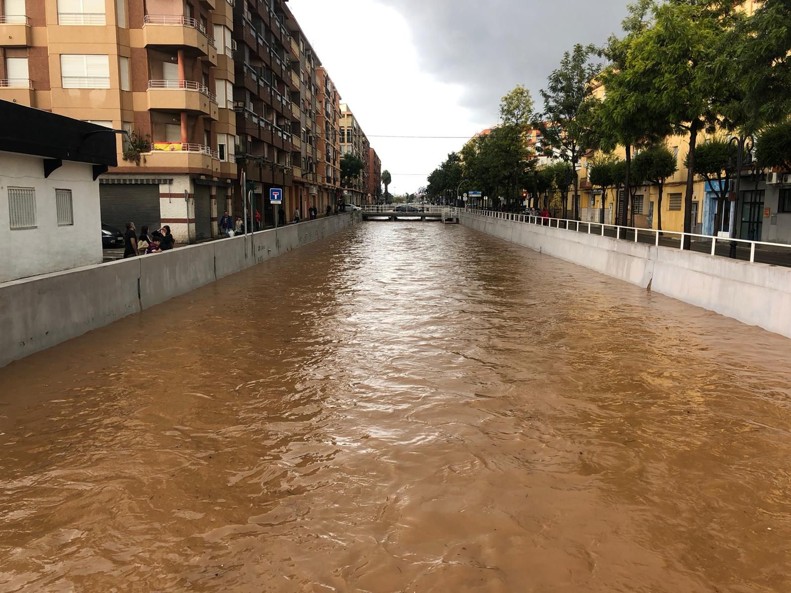 Temporal lluvia: El barranco de Aldaia