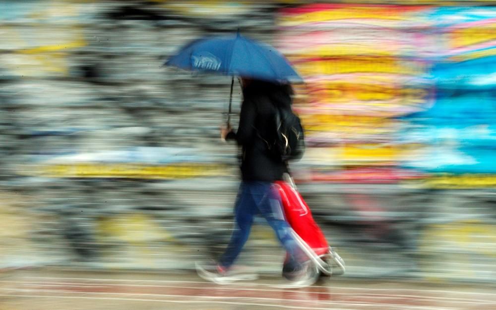 Fuertes lluvias en València