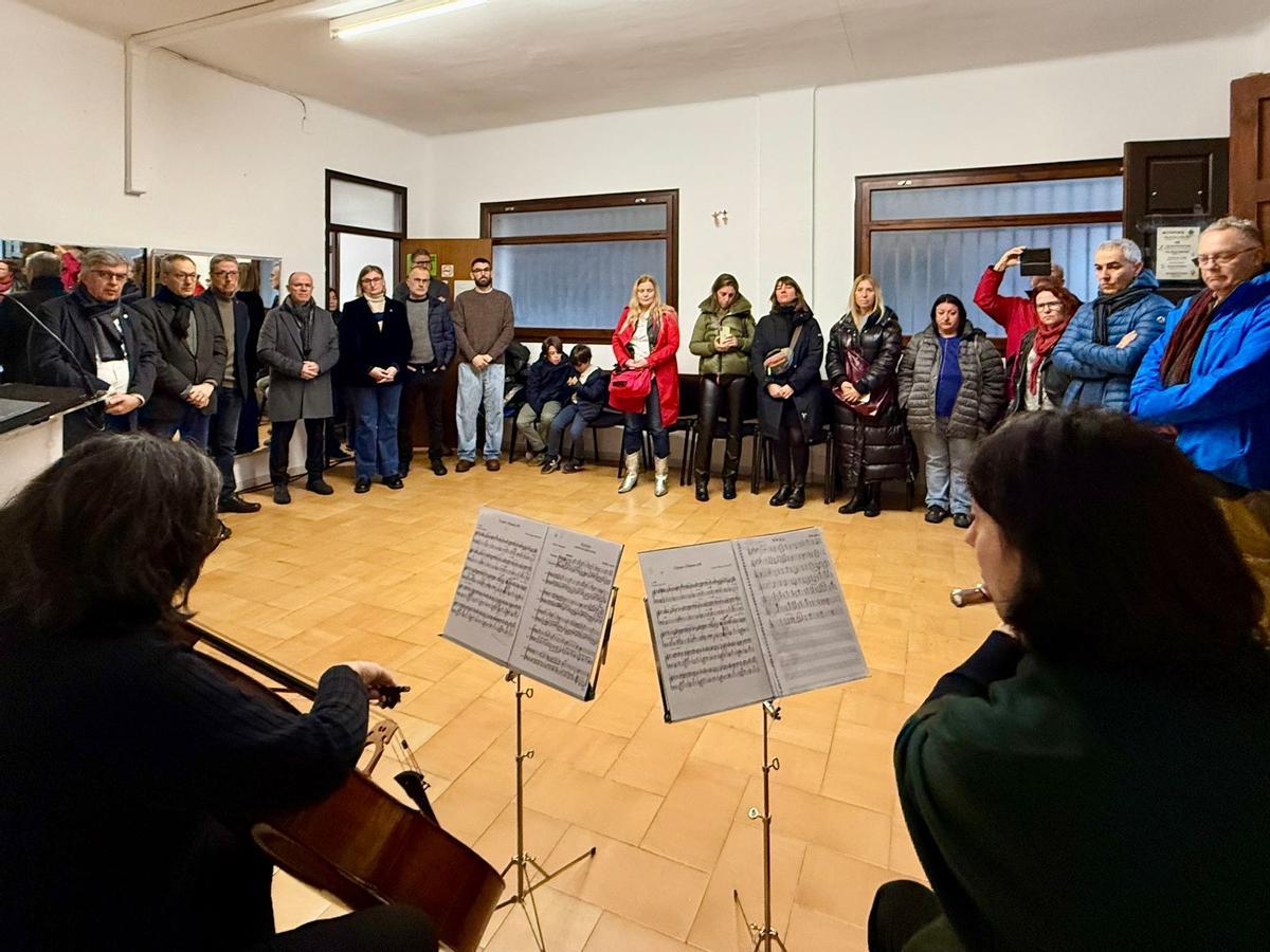 Un moment de l'acte dut a terme a la seu de l'AV Enric Morera