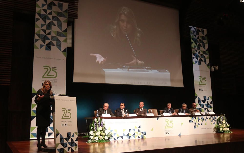 El Palacio de Congresos de Málaga acoge el acto institucional de celebración del aniversario de la tecnópolis malagueña, con la presencia de la presidenta de la Junta